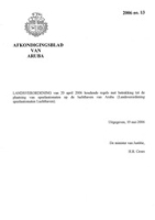 Afkondigingsblad van Aruba 2006 no. 13, DWJZ - Directie Wetgeving en Juridische Zaken