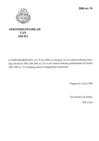 Afkondigingsblad van Aruba 2006 no. 16, DWJZ - Directie Wetgeving en Juridische Zaken