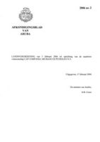 Afkondigingsblad van Aruba 2006 no. 2, DWJZ - Directie Wetgeving en Juridische Zaken