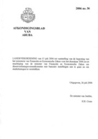 Afkondigingsblad van Aruba 2006 no. 36, DWJZ - Directie Wetgeving en Juridische Zaken