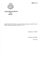 Afkondigingsblad van Aruba 2006 no. 37, DWJZ - Directie Wetgeving en Juridische Zaken