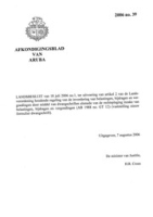 Afkondigingsblad van Aruba 2006 no. 39, DWJZ - Directie Wetgeving en Juridische Zaken