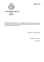 Afkondigingsblad van Aruba 2006 no. 44, DWJZ - Directie Wetgeving en Juridische Zaken