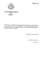 Afkondigingsblad van Aruba 2006 no. 46, DWJZ - Directie Wetgeving en Juridische Zaken