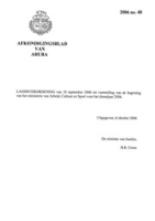 Afkondigingsblad van Aruba 2006 no. 48, DWJZ - Directie Wetgeving en Juridische Zaken