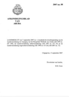Afkondigingsblad van Aruba 2007 no. 88, DWJZ - Directie Wetgeving en Juridische Zaken