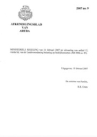 Afkondigingsblad van Aruba 2007 no. 9, DWJZ - Directie Wetgeving en Juridische Zaken