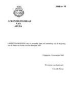 Afkondigingsblad van Aruba 2008 no. 58, DWJZ - Directie Wetgeving en Juridische Zaken