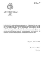 Afkondigingsblad van Aruba 2008 no. 77, DWJZ - Directie Wetgeving en Juridische Zaken