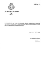 Afkondigingsblad van Aruba 2009 no. 54, DWJZ - Directie Wetgeving en Juridische Zaken