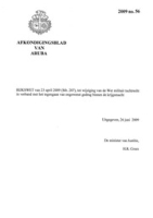 Afkondigingsblad van Aruba 2009 no. 56, DWJZ - Directie Wetgeving en Juridische Zaken