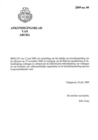Afkondigingsblad van Aruba 2009 no. 66, DWJZ - Directie Wetgeving en Juridische Zaken
