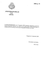 Afkondigingsblad van Aruba 2009 no. 75, DWJZ - Directie Wetgeving en Juridische Zaken