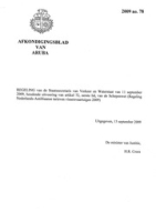 Afkondigingsblad van Aruba 2009 no. 78, DWJZ - Directie Wetgeving en Juridische Zaken