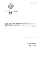 Afkondigingsblad van Aruba 2009 no. 97, DWJZ - Directie Wetgeving en Juridische Zaken