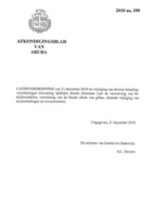 Afkondigingsblad van Aruba 2010 no. 100, DWJZ - Directie Wetgeving en Juridische Zaken