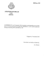 Afkondigingsblad van Aruba 2010 no. 101, DWJZ - Directie Wetgeving en Juridische Zaken