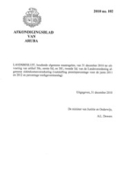 Afkondigingsblad van Aruba 2010 no. 102, DWJZ - Directie Wetgeving en Juridische Zaken