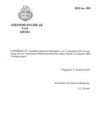 Afkondigingsblad van Aruba 2010 no. 104, DWJZ - Directie Wetgeving en Juridische Zaken