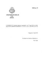Afkondigingsblad van Aruba 2010 no. 12, DWJZ - Directie Wetgeving en Juridische Zaken