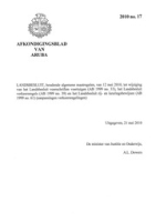 Afkondigingsblad van Aruba 2010 no. 17, DWJZ - Directie Wetgeving en Juridische Zaken