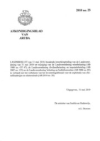 Afkondigingsblad van Aruba 2010 no. 23, DWJZ - Directie Wetgeving en Juridische Zaken