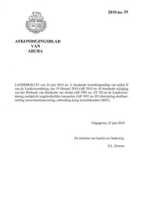 Afkondigingsblad van Aruba 2010 no. 29, DWJZ - Directie Wetgeving en Juridische Zaken