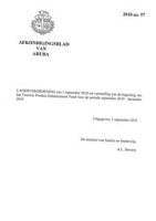 Afkondigingsblad van Aruba 2010 no. 57, DWJZ - Directie Wetgeving en Juridische Zaken