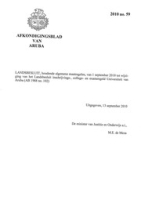 Afkondigingsblad van Aruba 2010 no. 59, DWJZ - Directie Wetgeving en Juridische Zaken