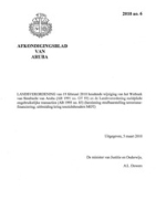 Afkondigingsblad van Aruba 2010 no. 6, DWJZ - Directie Wetgeving en Juridische Zaken