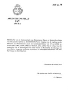 Afkondigingsblad van Aruba 2010 no. 78, DWJZ - Directie Wetgeving en Juridische Zaken