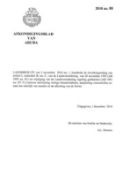 Afkondigingsblad van Aruba 2010 no. 88, DWJZ - Directie Wetgeving en Juridische Zaken