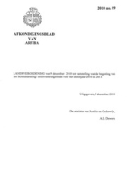 Afkondigingsblad van Aruba 2010 no. 89, DWJZ - Directie Wetgeving en Juridische Zaken