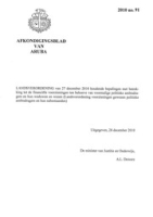 Afkondigingsblad van Aruba 2010 no. 91, DWJZ - Directie Wetgeving en Juridische Zaken