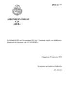 Afkondigingsblad van Aruba 2011 no. 61, DWJZ - Directie Wetgeving en Juridische Zaken