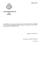 Afkondigingsblad van Aruba 2011 no. 62, DWJZ - Directie Wetgeving en Juridische Zaken