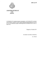 Afkondigingsblad van Aruba 2011 no. 64, DWJZ - Directie Wetgeving en Juridische Zaken