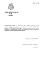 Afkondigingsblad van Aruba 2011 no. 86, DWJZ - Directie Wetgeving en Juridische Zaken