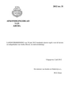 Afkondigingsblad van Aruba 2012 no. 31, DWJZ - Directie Wetgeving en Juridische Zaken