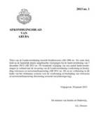 Afkondigingsblad van Aruba 2013 no. 01, DWJZ - Directie Wetgeving en Juridische Zaken