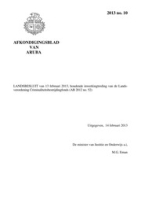 Afkondigingsblad van Aruba 2013 no. 10, DWJZ - Directie Wetgeving en Juridische Zaken
