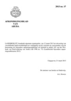 Afkondigingsblad van Aruba 2013 no. 17, DWJZ - Directie Wetgeving en Juridische Zaken