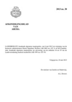 Afkondigingsblad van Aruba 2013 no. 30, DWJZ - Directie Wetgeving en Juridische Zaken