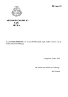 Afkondigingsblad van Aruba 2013 no. 32, DWJZ - Directie Wetgeving en Juridische Zaken