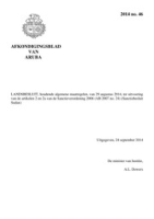 Afkondigingsblad van Aruba 2014 no. 46, DWJZ - Directie Wetgeving en Juridische Zaken