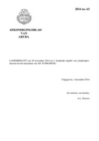Afkondigingsblad van Aruba 2014 no. 63, DWJZ - Directie Wetgeving en Juridische Zaken