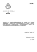 Afkondigingsblad van Aruba 2014 no. 7, DWJZ - Directie Wetgeving en Juridische Zaken