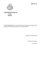 Afkondigingsblad van Aruba 2014 no. 72, DWJZ - Directie Wetgeving en Juridische Zaken