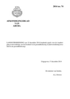 Afkondigingsblad van Aruba 2014 no. 74, DWJZ - Directie Wetgeving en Juridische Zaken