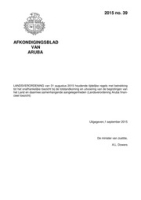 Afkondigingsblad van Aruba 2015 no. 39, DWJZ - Directie Wetgeving en Juridische Zaken